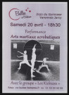 VARENNES-JARCY. - Bulles de Bohème, performance d'arts martiaux acrobatiques avec le groupe les Kickass ; samedi 20 avril 18h 30 au Dojo du gymnase. 