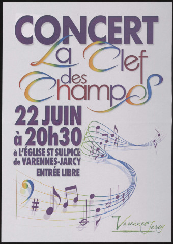 VARENNES-JARCY.- Concert La clef des champs, Eglise Saint-Sulpice, 23 juin 2012. 