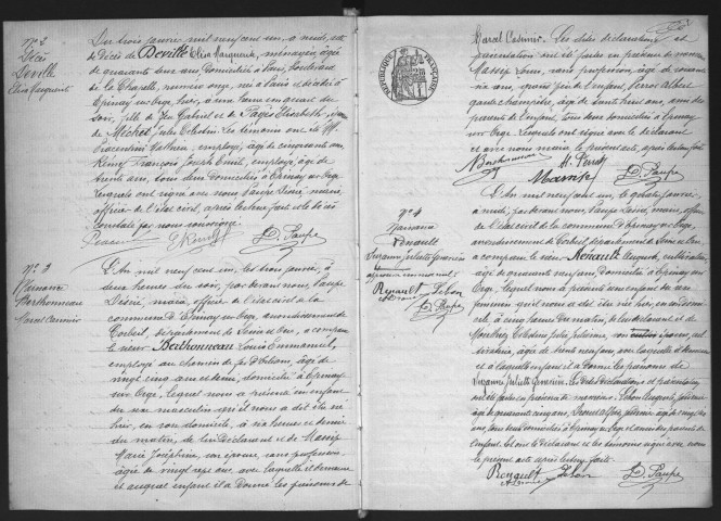 EPINAY-SUR-ORGE.- Naissances, mariages, décès : registre d'état civil (1901). 