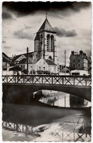 CORBEIL-ESSONNES. - L'église Saint-Spire aux bords de l'Essonne, Raymon, 13 lignes, ad. 