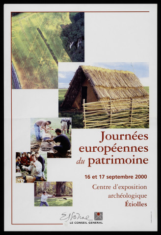 ETIOLLES. - Journées européennes du patrimoine, Centre d'exposition archéologique, 16 septembre-17 septembre 2000. 