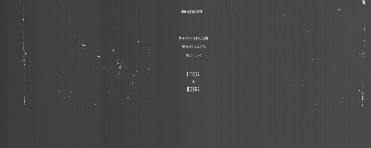SAINT-GERMAIN-LES-ETAMPES (MORIGNY-CHAMPIGNY). Baptêmes, mariages, sépultures : registre paroissial (1766-1786). [1786 : P.V. de recolement et vérification (2 cahiers)]. 