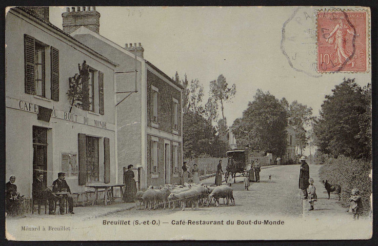 Breuillet.- Café-restaurant du Bout du monde (14 avril 1907). 