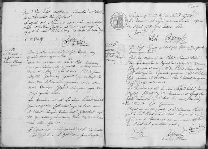 THIONVILLE. Naissances, mariages, décès : registre d'état civil (1835-1860). 