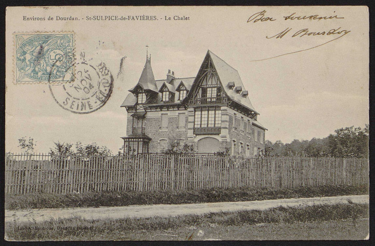 SAINT-SULPICE-DE-FAVIERES.- Le chalet (24 novembre 1904).