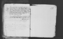 BONDOUFLE. Paroisse Saint-Fiacre et Saint-Denis : Baptêmes, mariages, sépultures : registre paroissial (1692-1760). Lacunes : B.M.S. (1716-1736, 1743). 