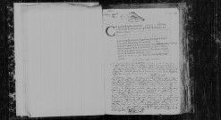 AUTHON-LA-PLAINE. Paroisse Saint-Aubin. - Baptêmes, mariages, sépultures : registre paroissial (1696-1722) [lacunes : B.M.S. 1717]. 