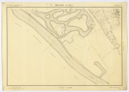 Plan topographique régulier de DRAVEIL (LE RÔLE) dressé et dessiné par L. POUSSIN, géomètre, vérifié par M. MALLARD, ingénieur-géomètre, feuille 5, Ministère de la Reconstruction et de l'Urbanisme, 1945. Ech. 1/2.000. N et B. Dim. 0,73 x 1,02. 