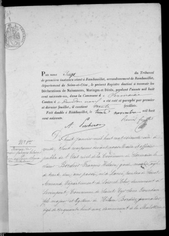 SERMAISE. Naissances, mariages, décès : registre d'état civil (1861-1867). 