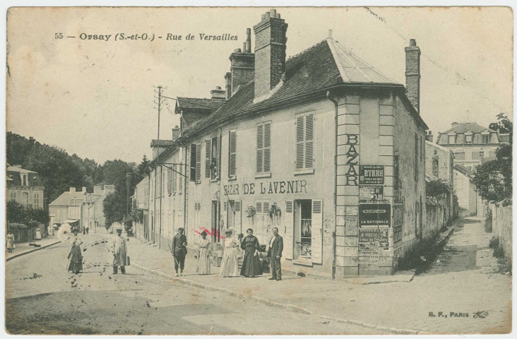 ORSAY. - Rue de Versailles. Edition BF, 1912, 1 timbres à 10 centimes. 