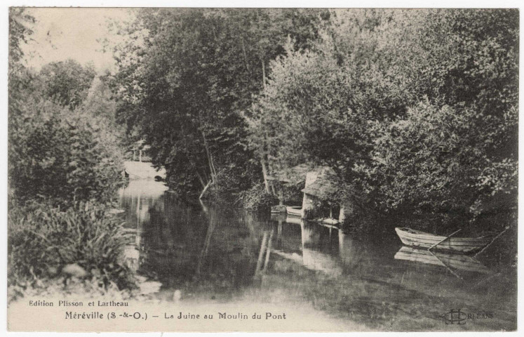 MEREVILLE. - La Juine au moulin du Pont [Editeur Lenormand, 1929, timbre à 40 centimes]. 