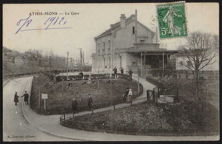 Athis-Mons.- La gare (8 août 1921). 
