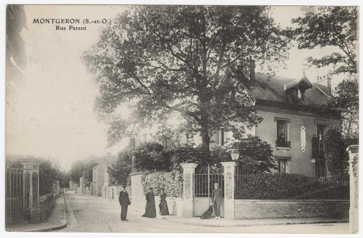 MONTGERON. - Rue Parent [1907, timbre à 5 centimes]. 