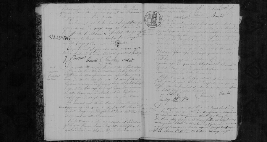 BAULNE. Naissances, mariages, décès : registre d'état civil (1838-1860). 
