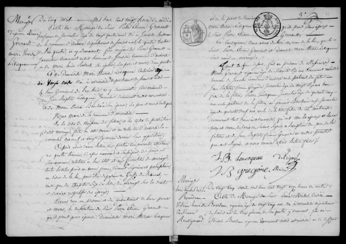AVRAINVILLE. Naissances, mariages, décès : registre d'état civil (1820-1843). 