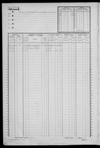 SAINTE-GENEVIEVE-DES-BOIS. - Matrice des propriétés non bâties : folios 3301 à 3900 [cadastre rénové en 1950]. 
