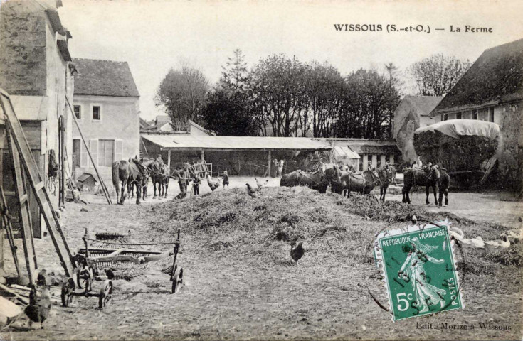 WISSOUS. - La ferme [timbre à 5 centimes]. 