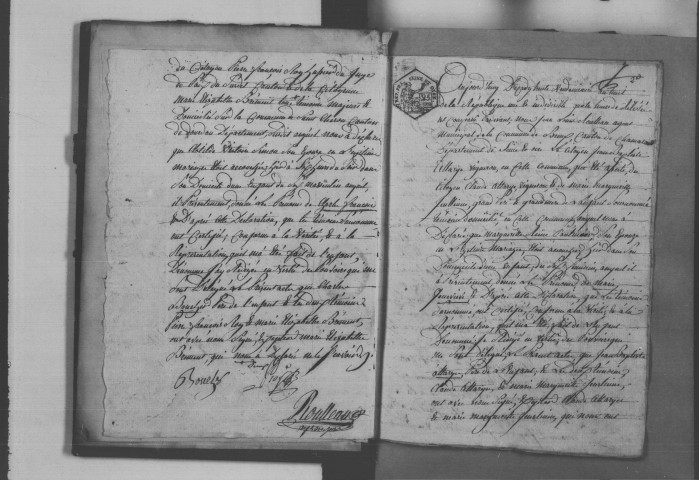 BREUX-JOUY. Naissances, mariages, décès : registre d'état civil (an VIII-1807). [mariages (an VIII et les six premiers mois) voir 4E506]. 