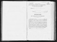 Conservation des hypothèques de CORBEIL. - Répertoire des formalités hypothécaires, volume n° 531 : A-Z (registre ouvert vers 1920). 
