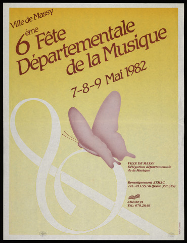 MASSY. - 6ème fête départementale de la musique, 7 mai-9 mai 1982. 