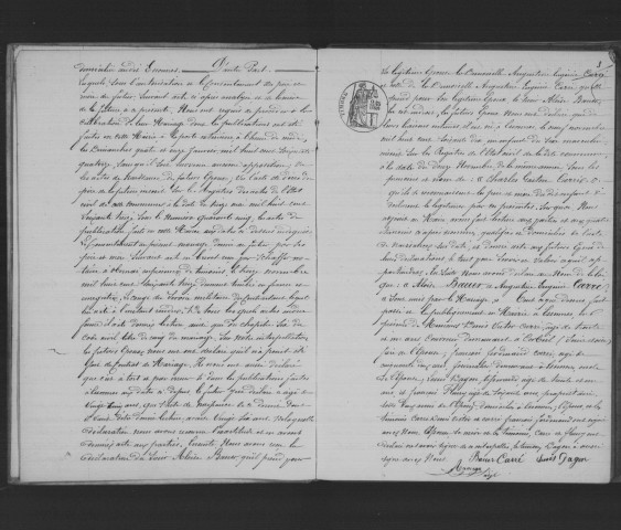 ESSONNES. Mariages : registre d'état civil (1874). 