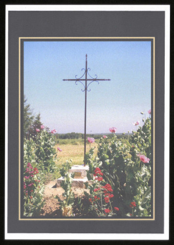 VIDELLES. - Croix champêtre de Marbois, Saint-Louis - Augustin, plantée le 17 mai 1784 . 2004, couleur, 10,4 x 14,8 cm. Collection Videlles Passé Présent. 