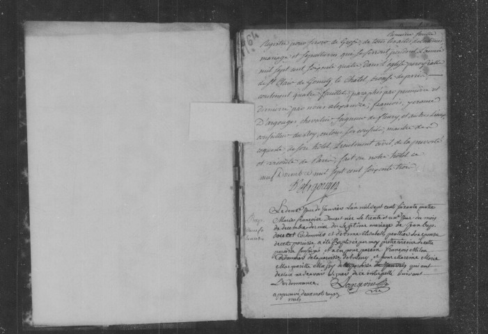 GOMETZ-LE-CHATEL. Paroisse Saint-Clair : Baptêmes, mariages, sépultures : registre paroissial (1764-1783). 