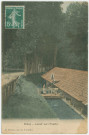 ORSAY. - Lavoir sur l'Yvette. Edition Beuzon, 1908, 1 timbre à 5 centimes, colorisée. 