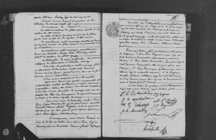 CHALO-SAINT-MARS. Naissances, mariages, décès : registre d'état civil (1851-1860). 