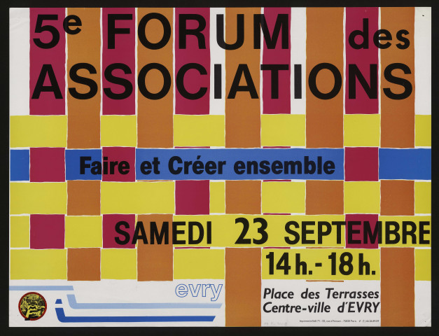 EVRY. - 5ème forum des associations, Place des terrasses, [23 septembre 1989]. 
