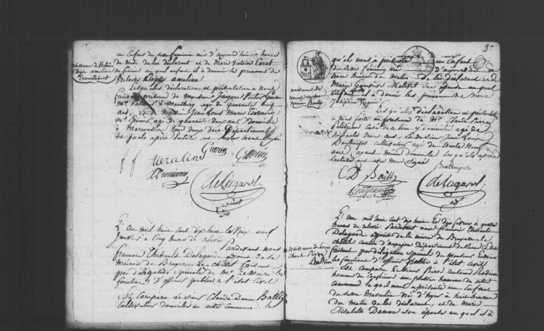 BRUYERES-LE-CHATEL. Naissances, mariages, décès : registre d'état civil (1818-1828). 