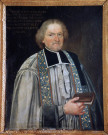 tableau : portrait à mi-corps de l'abbé François Bouvier