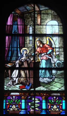 verrière : transverbération de sainte Thérèse d'Avila