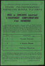 ETAMPES. - Mise au concours pour l'acquisition d'une laveuse-essoreuse, de deux séchoirs rotatifs et d'une sécheuse-repasseuse, matériel nécessaire à l'équipement complémentaire d'une buanderie au Centre psychothérapique Barthélémy-Durand, 25 mars 1971. 