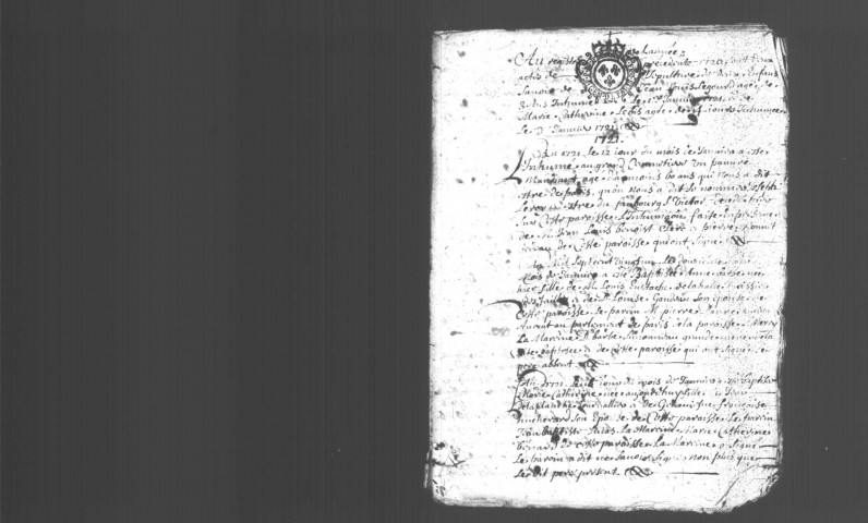 MONTLHERY. Paroisse Sainte-Trinité : Baptêmes, mariages, sépultures : registre paroissial (1729-1742). [Lacunes : B.M.S. (1729-1737)]. 