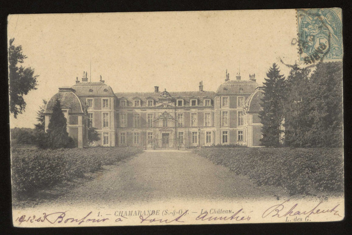 CHAMARANDE. - Le château. Editeur L. des G., 1903, 1 timbre à 5 centimes. 