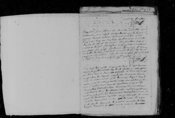 ETIOLLES. Paroisse Saint-Martin : Baptêmes, mariages, sépultures : registre paroissial (1756-1773). 