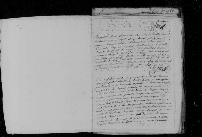 ETIOLLES. Paroisse Saint-Martin : Baptêmes, mariages, sépultures : registre paroissial (1756-1773). 