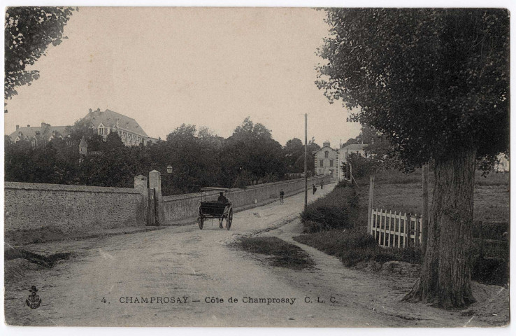 DRAVEIL. - Champrosay. Côte de Champrosay. CLC (1905), 11 lignes, 10 c, ad. 
