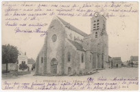 ITTEVILLE. - L'église et l'école. L. des G. (1908), 9 lignes, 10 c, ad. 