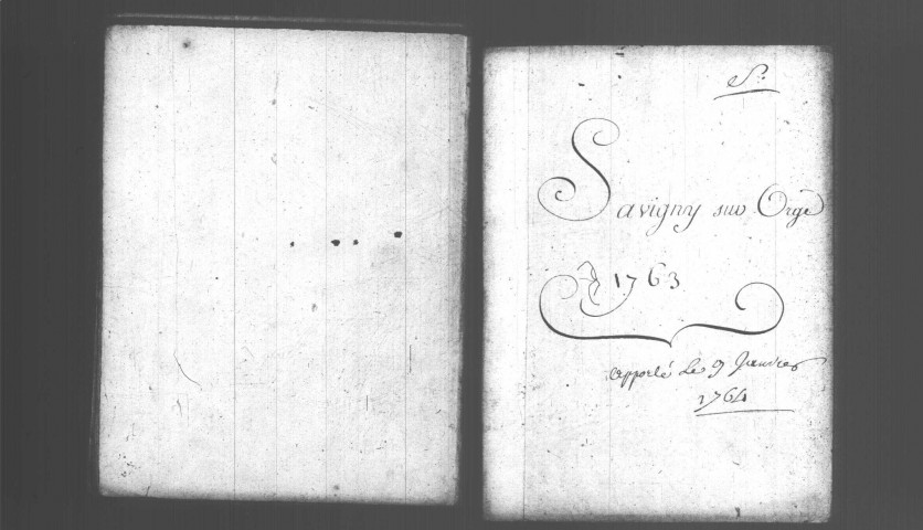 SAVIGNY-SUR-ORGE. Paroisse Saint-Martin : Baptêmes, mariages, sépultures : registre paroissial (1763-1770). 