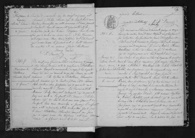 JANVRY. Naissances, mariages, décès : registre d'état civil (1875-1892). 
