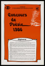 EVRY. - Règlement du concours de poésie (1986). 