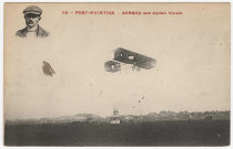 VIRY-CHATILLON. - Port-aviation. Gobron sur biplan [Editeur Voisin, timbre à 10 centimes]. 