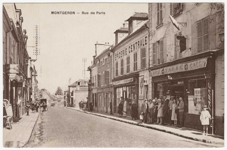 MONTGERON. - Rue de Paris [Editeur Mulard,1930, sépia]. 