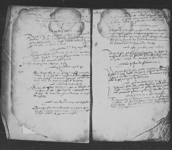 ANGERVILLE, paroisse Saint-Pierre. - Registres paroissiaux : baptêmes [documents originaux conservés aux Archives municipales d'Angerville] (1575 - 1657).