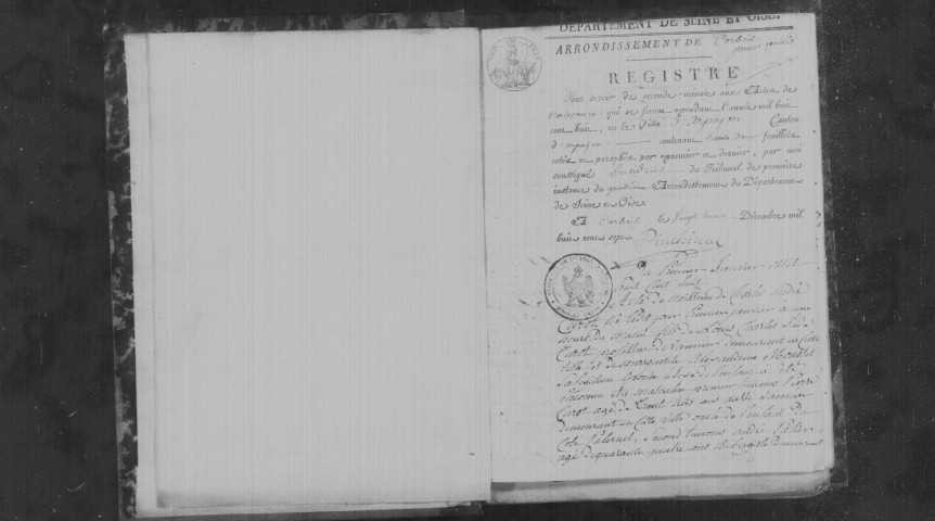 ARPAJON. Naissances : registre d'état civil (1808-1815). 