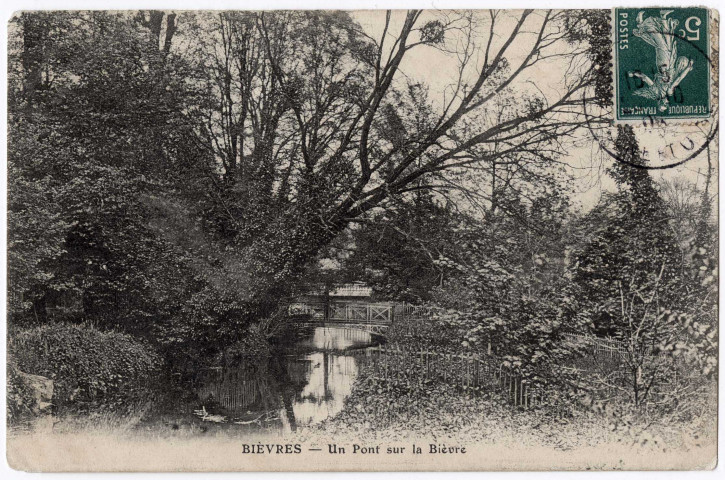 BIEVRES. - Un pont sur la Bièvre, 1903, 1 mot, 5 c, ad. 