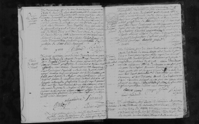 ANGERVILLIERS. Naissances, mariages, décès : registre d'état civil (an XIV-1823). 