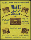 SAINTE-GENEVIEVE-DES-BOIS. - Vacances 1969 pour les retraités et les familles sur la Côte d'Azur (1969). 